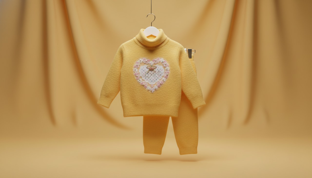 Winter Baby Girl Yellow Highneck