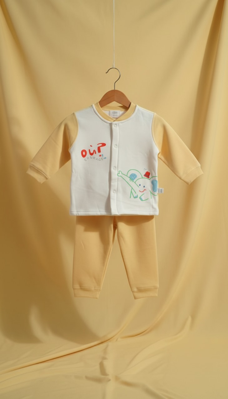 Winter Baby Boy Yellow White Suite