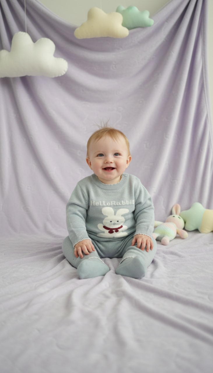 Winter Baby Boy Grey Soft Sweater