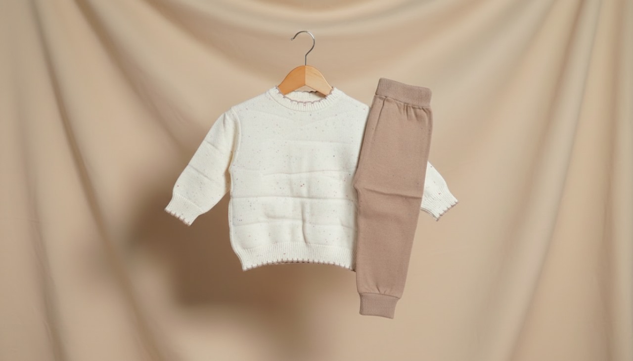 Winter Baby Boy Skin and Brown Sweater