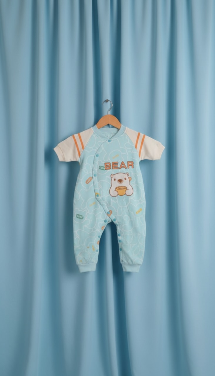 Winter Baby Boy Sky Blue Romper